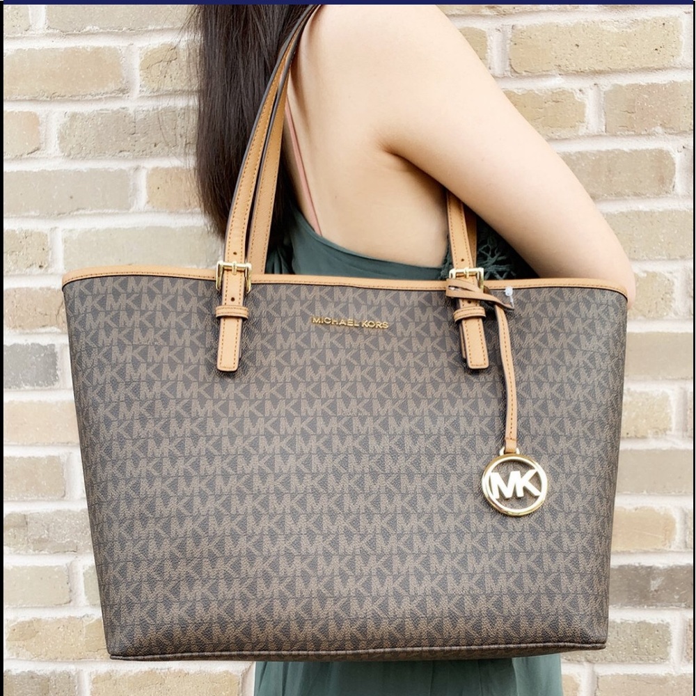 Gaby’sBags-Michael Kors tote brown MK - Picture 6 of 7